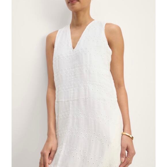 EVERLANE White 100% Linen Dress Size Small - Picture 4 of 12